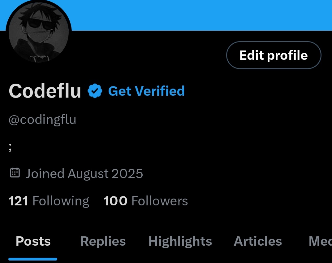 codingflu's tweet image. Thanks for 100 followers ........