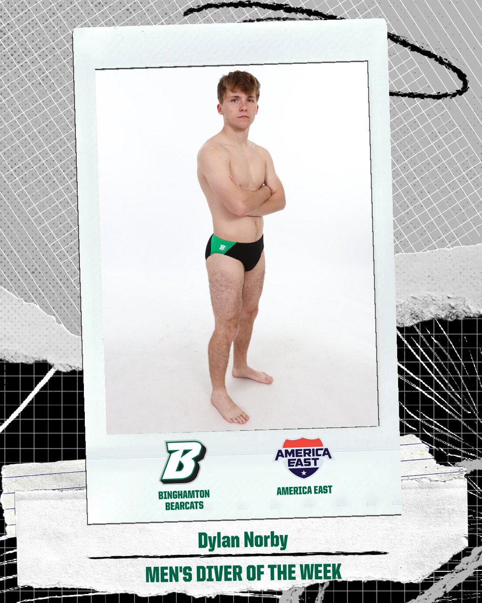 Does this post look familiar? It should! For the second week in a row, Lizzy Tirado and Dylan Norby have swept the @americaeast diving awards while Julia Iwanow has repeated as the women's Rookie of the Week!

#ONEBinghamton #AESD