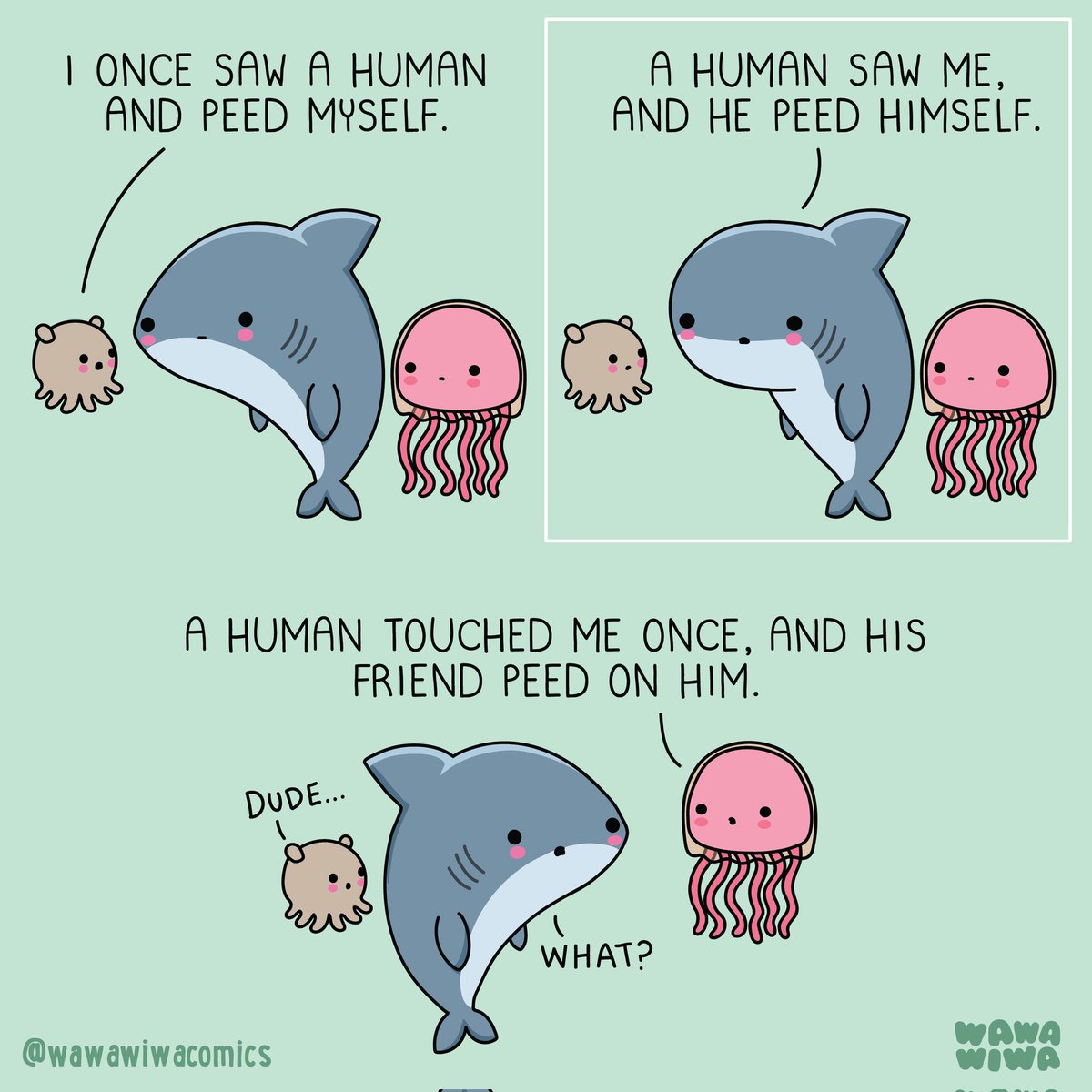 That escalated quickly... 😅🦈🪼