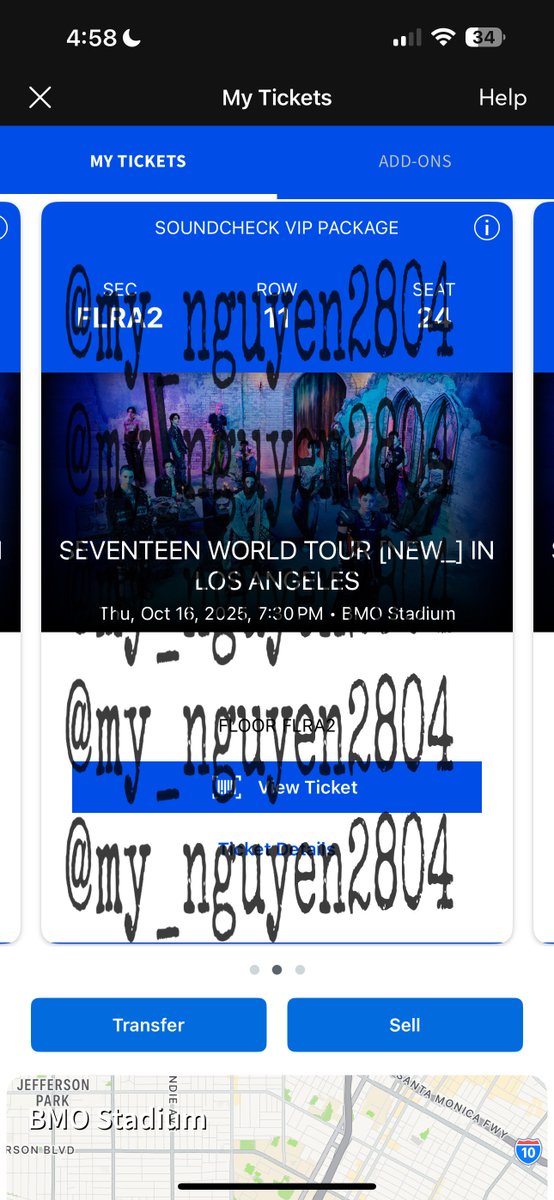 my_nguyen2804's tweet photo. WTS SEVENTEEN TICKET (REPOST)
Have: •2 VIP tickets for LA 10/16 (close to extended barricade ~ $450/each ticket)

Serious buyer only!! So please dm me for more info if you interested 
NO SCAMMERS- DO NOT WASTE MY TIME 😊🫶🏻
I also listed them on Ticketmaster 🫶🏻

Can show proofs. Can send you my ID for checkin VIP benefits ❤️
Accept Paypal F&F, G&S( you cover the fees), Zelle
Willing FaceTime during transfer!
#SVT_WORLDTOUR #SVT_TOUR_NEW_ #svtwts #SEVENTEENTICKETS