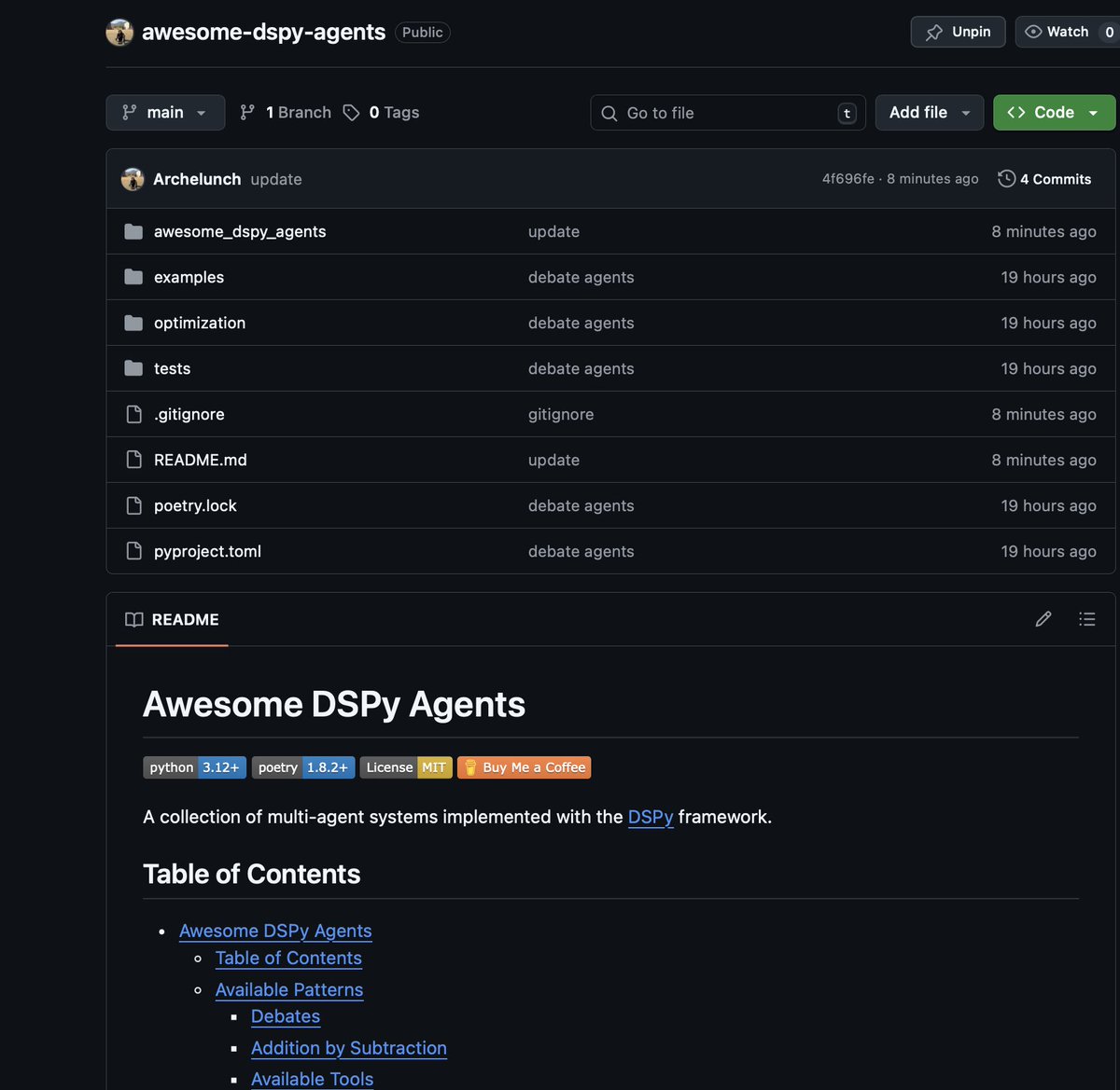 mike_pavlukhin's tweet image. I’ve created awesome-dspy-agents — a repository of multi-agent strategies built with DSPy.
Currently includes debate and addition–subtraction patterns, with more on the way!
Have a favorite or interesting agent pattern? Share it with me! I’d love to add it!