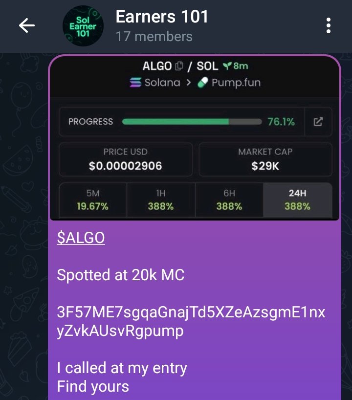 101_soltrenches's tweet image. $ALGO on $sol

Gave entry 20k→665k MC at ATH
32x solid done since dropped in the group 
📈📈📈📈
Sending more

Profits all day, fade at your own risk.
Send a DM to join my private group

#algo #唢呐 #network #dog #entro #会面 #pfp #lion  #nobody #elizabeth