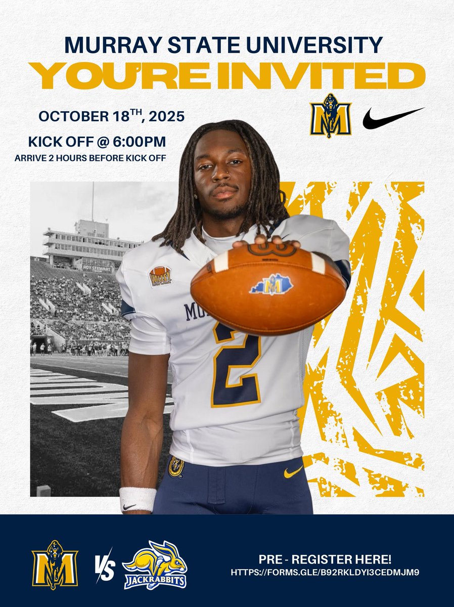 Thankyou <a href="/MSUFBRecruit/">Murray State Football Recruiting</a> for the Game-day Invite! Can’t wait to make it down‼️<a href="/WrightJody/">Jody Wright</a> <a href="/Its_CoachJD/">Jaylin Dickerson</a> #GoRacers