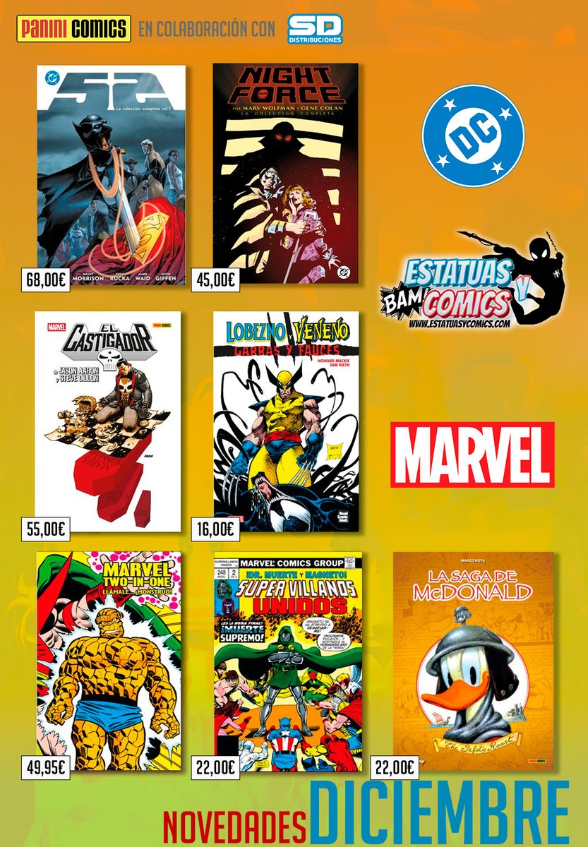 NOVEDADES PANINI SD DICIEMBRE 2025 - PRECIOS DEFINITIVOS

¡También se conocen todos los precios de los tomos de Panini y SD de Diciembre!

Además con un añadido de Disney:

- 18/12 LA SAGA DE McDONALD (BIBLIOTECA DISNEY) 224p.

Aún puedes hacer tu reserva por whatsapp y también