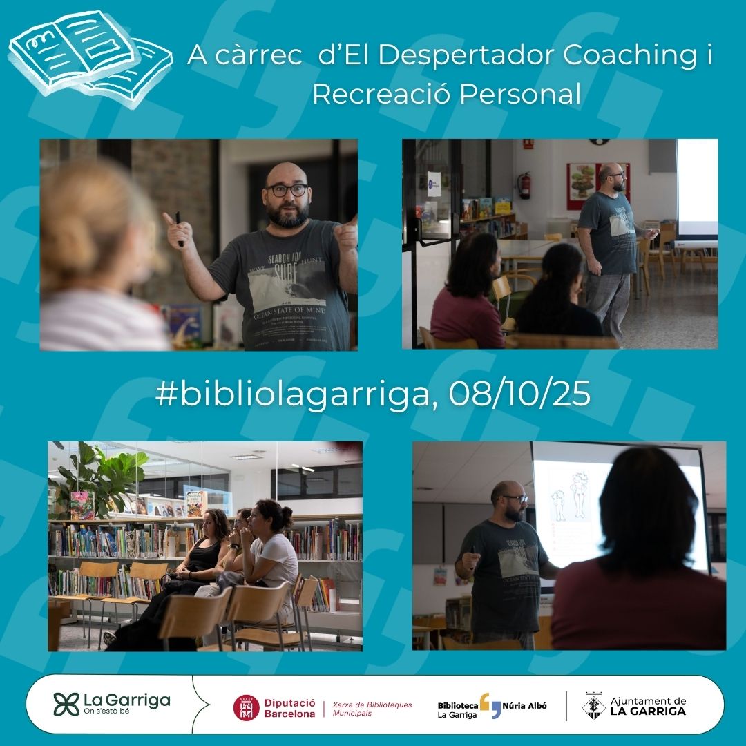 BibliolaGarriga's tweet image. Gràcies &quot;El Despertador. Coaching i Recreació Personal&quot; pels ensenyaments, les reflexions i les eines compartides al voltant de la vivència de l&apos;adolescència. Dins el cicle #MensSana, el passat dia 8 a la biblioteca #TrencaLaSoledat #SoledatNoDesitjada #PVsalut #salutmental