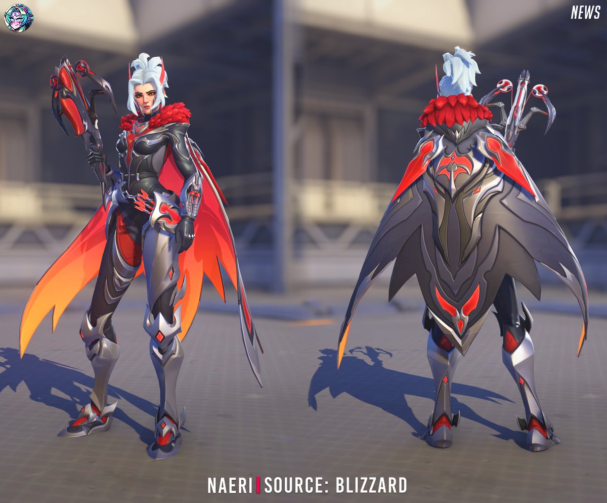 OverwatchNaeri's tweet photo. Overwatch 2 New Scarlet Flare Freja Skin Revealed 🏆

The crowdfunded skins available for the #Overwatch2 Champions Series Finals have been revealed 🏹 #OWCS https://t.co/II6wIYkfKf