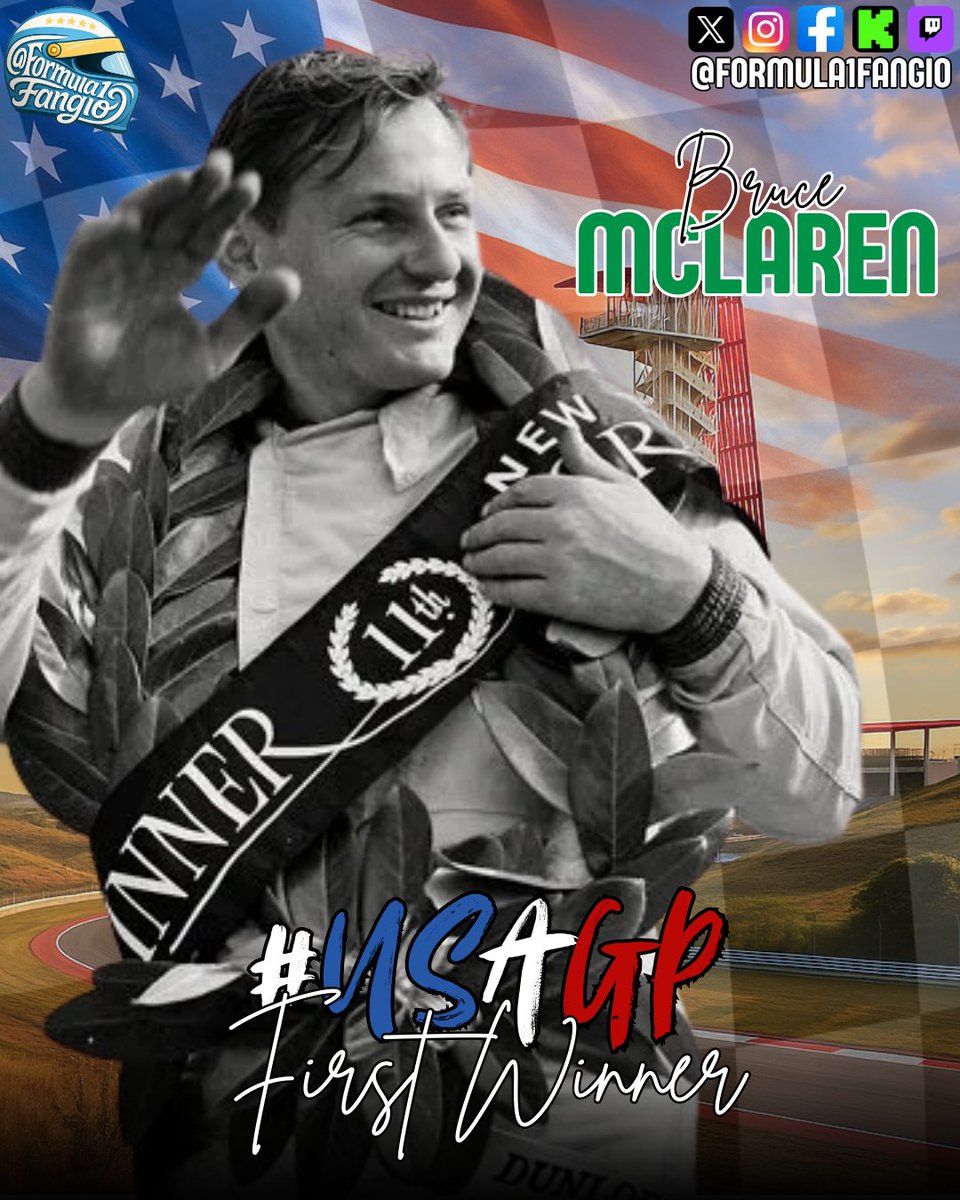 Formula1Fangio's tweet image. 🇺🇸 El primer ganador del #USAGP fue Bruce McLaren con #Cooper en #Sebring 1959.

🔥 Aquel triunfo marcó el inicio de la relación entre la #F1 y Estados Unidos, con el joven neozelandés entrando en la historia grande del deporte.

#McLaren