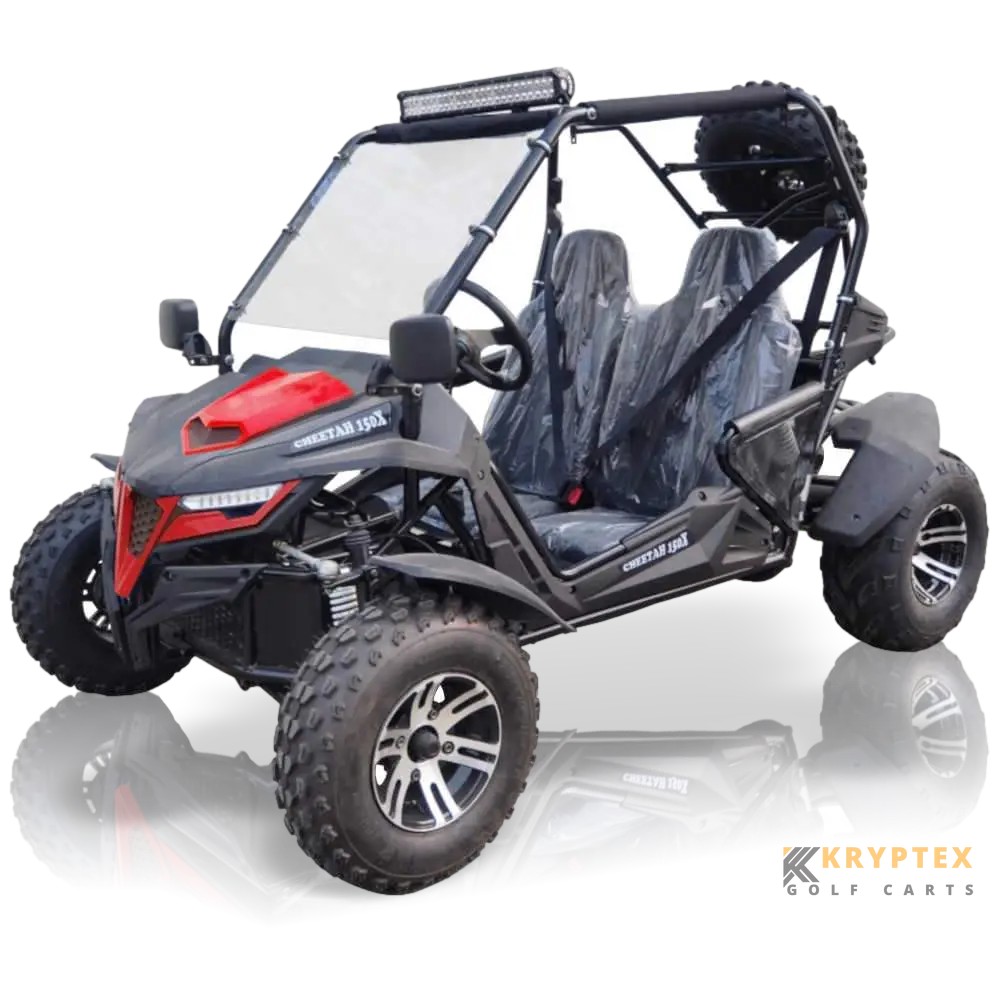 kryptexgolfcart's tweet image. Stand out with the TrailMaster Cheetah 200X Sport Package! 🏎️💨 Enjoy sleek design, off-road thrills, alloy wheels, LED lights, and top-notch safety for just $2,799.20. Hit the track and grab yours now! 👉 ssdlr.shop/l/87e55035 #TrailMaster #GoKart #AdventureAwaits