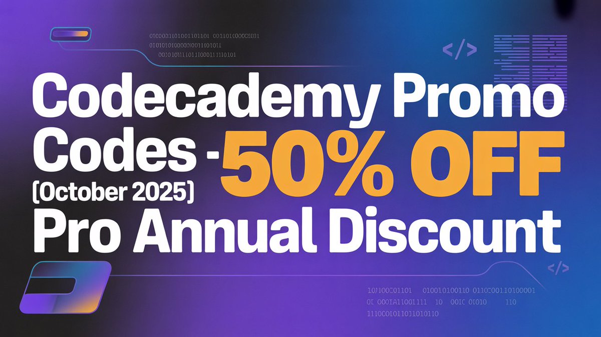 founder_studelp's tweet image. 🚀 Codecademy 50% OFF Deal!
This October 2025, get the Pro Annual Plan for half the price 🎉 Learn to code with hands-on projects & career paths in Python, Web Dev, Data Science & more.
💡 Limited-time offer →studelp.com/codecademy-dis…
#Codecademy #Codecademypromocode #learn2code