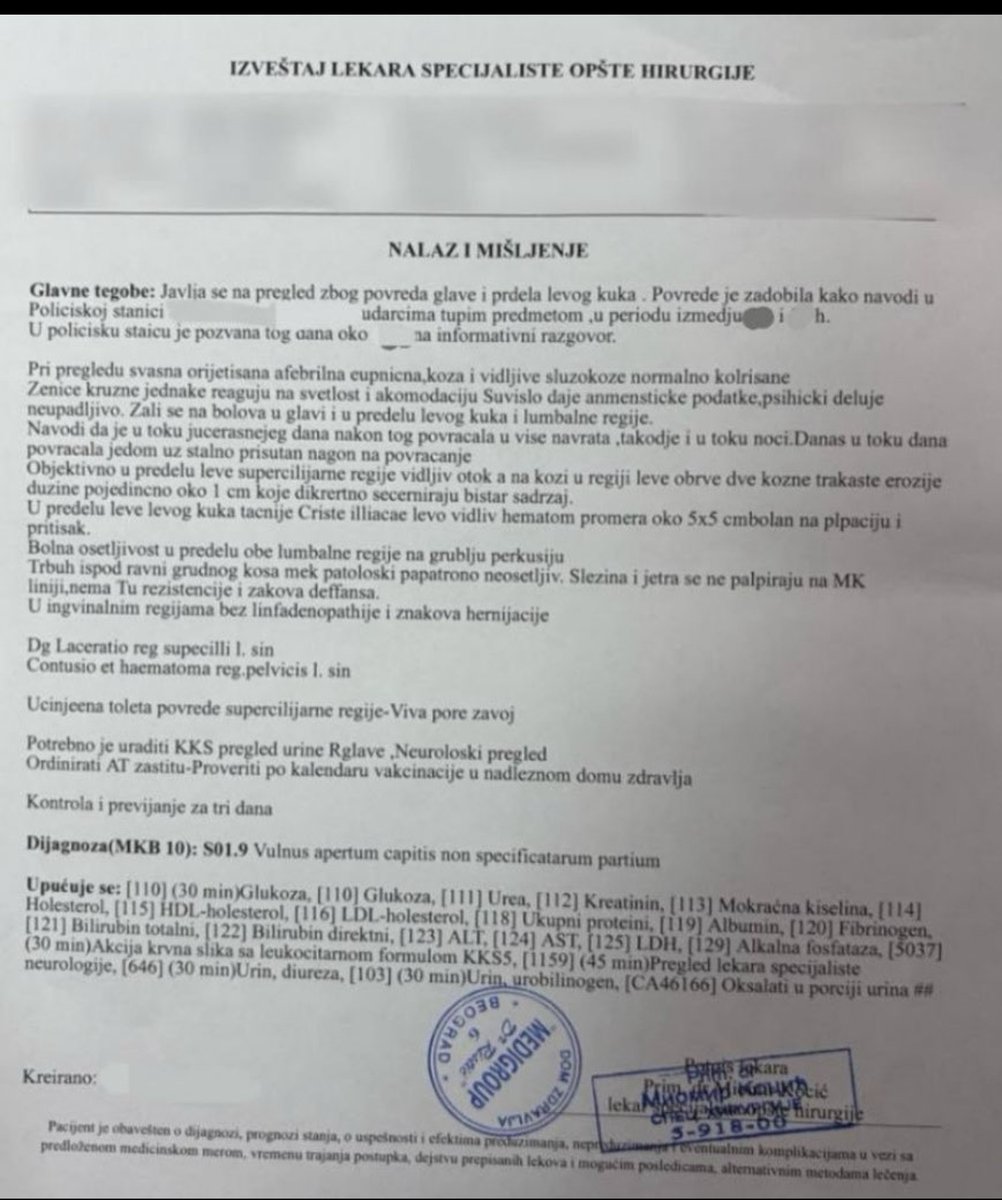 MUP se opasno upleo u sopstvene laži!

Izdali su dva različita saopštenja, u jednom navode da ih je kontaktirao Euromedik u vezi povreda studentkinje, i to saopštenje čitaju i Brnabićka i RTS, u drugom kažu da je to uradio Medigrup.

Onda spominju da je sama studentkinja navela