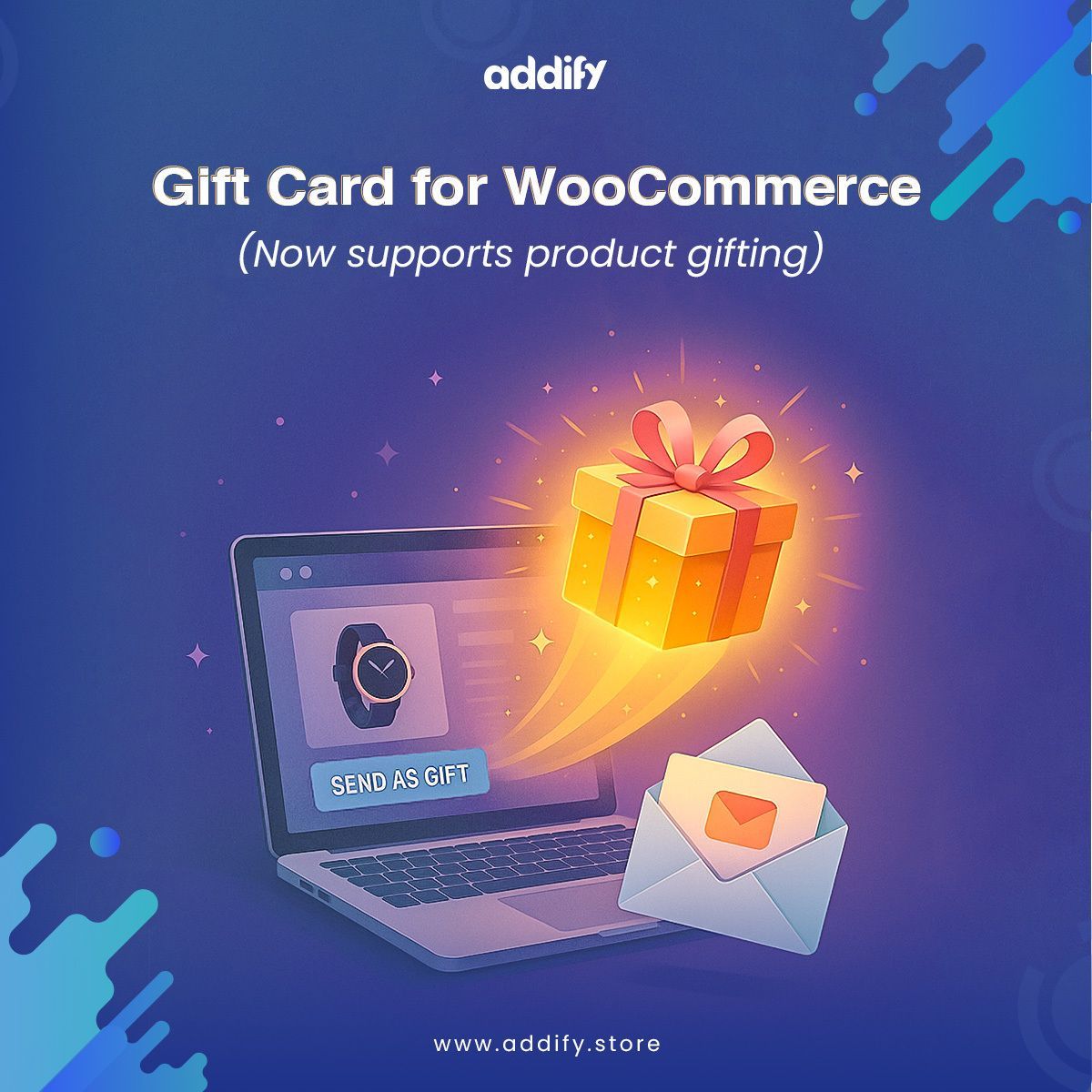 Addify2's tweet image. Skip the card — send the gift straight from your store!

🎁 Instant surprises, personal notes, and happy customers — all in one click.

💌 Gifting made smarter with Addify.

#WooCommerce #EcommerceMadeEasy #SmartGifting #Addify