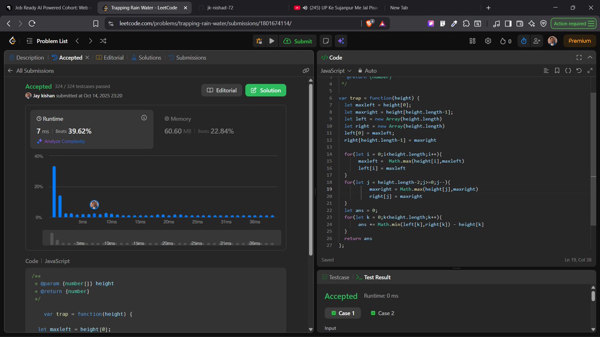 JKNishad119301's tweet image. • Sort Colors (Efficient) 🎨
• Trapping Rain Water 💧Both cracked with optimized logic & two-pointer magic!
“Arrays aren’t just data containers — they’re logic playgrounds.
#DSA #100DaysOfCode #CodingJourney #TechVibes