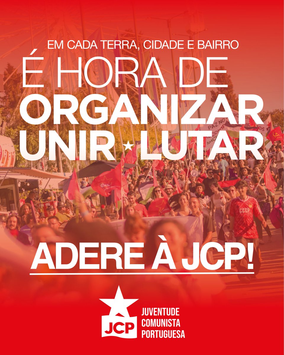 A luta continua! A JCP está na rua! E tu estás à espera do quê? Adere à JCP!