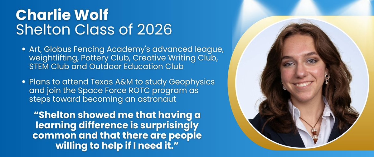 SheltonSchool's tweet image. From art to astronaut! 🚀 Senior Charlie Wolf has big dreams — she plans to study Geophysics at Texas A&M and join the Space Force ROTC on her path toward becoming an astronaut. 🌌✨ #Shelton50 #SheltonPride #LearningWithoutLimits #SheltonSenior
➡️ ow.ly/qCVV50XbiKe