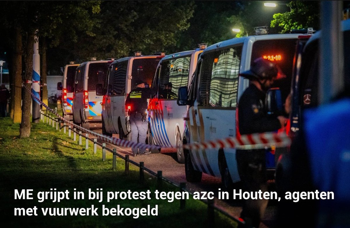 Agressie bij protest tegen azc Houten