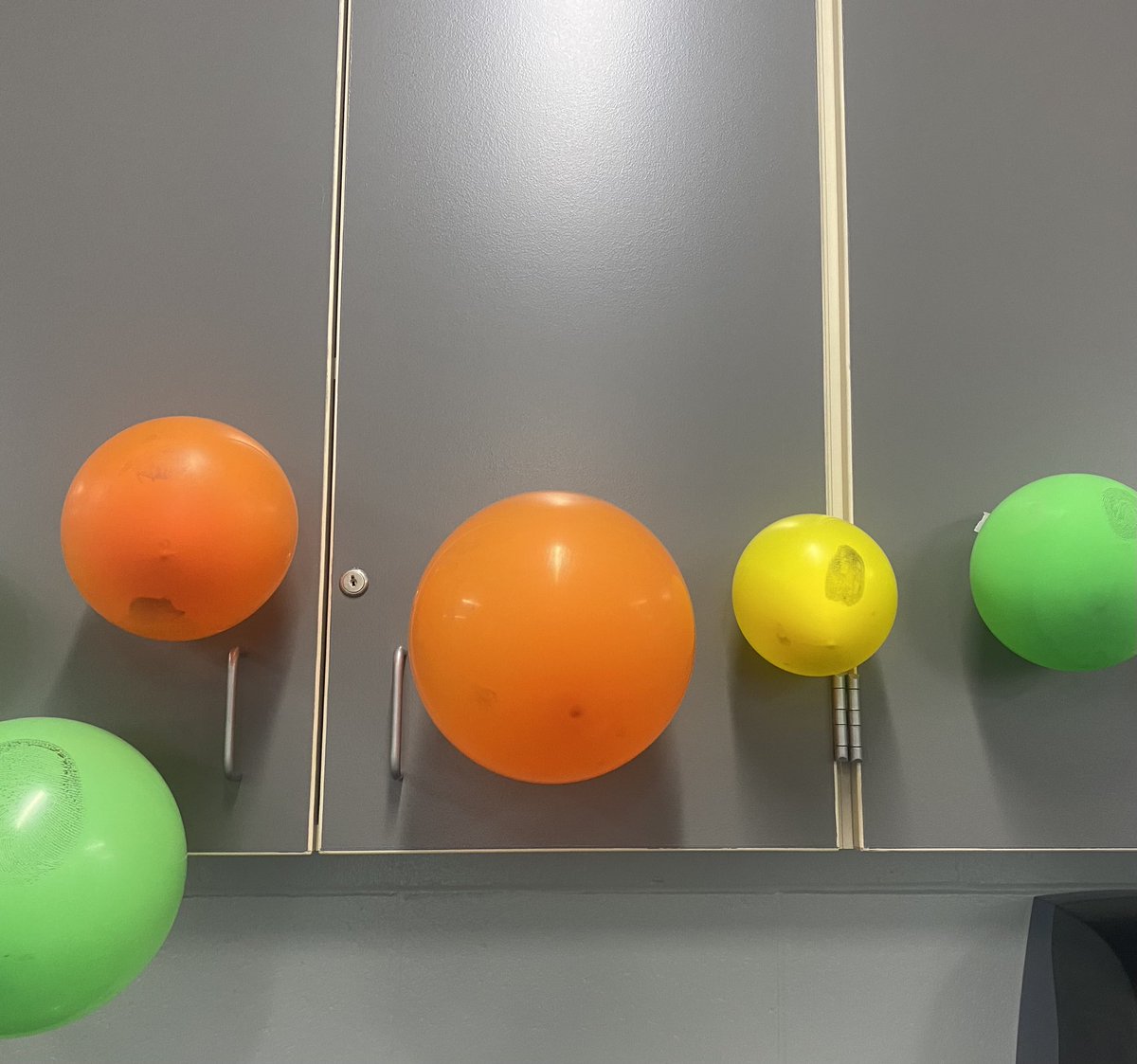 Celebrating the start of our fingerprint unit with fingerprint balloons today! #newpalproud