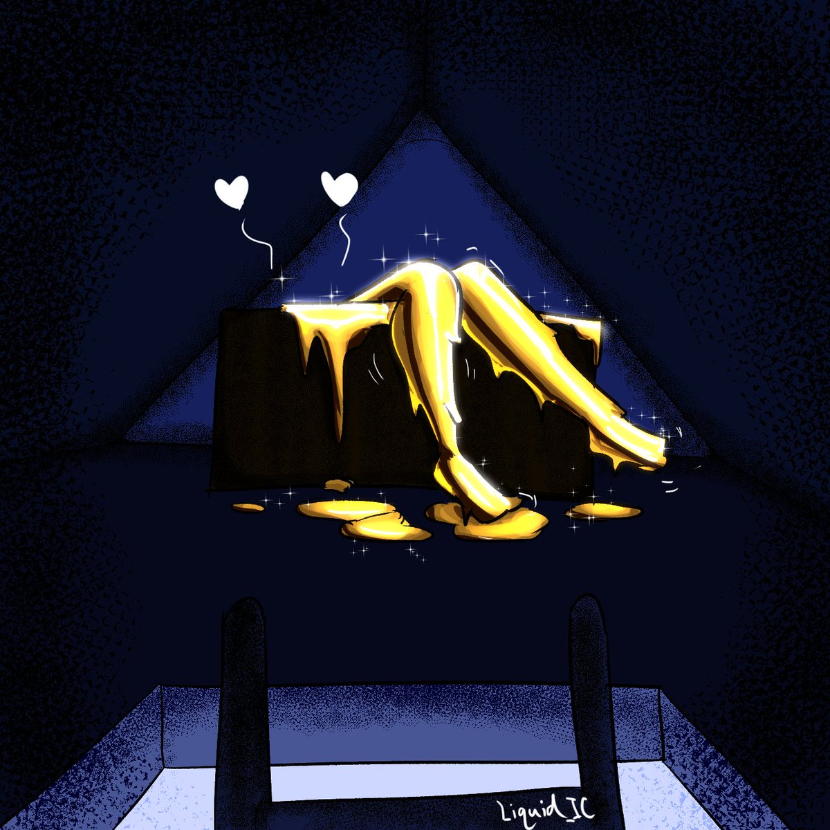 #OCTSpookoree14 - What's in the Attic

There's a chest of gold coins!  The family heirloom, the current owner wants to sell them for years -  If only it doesn't have low melting point, and too comfy to sink in...