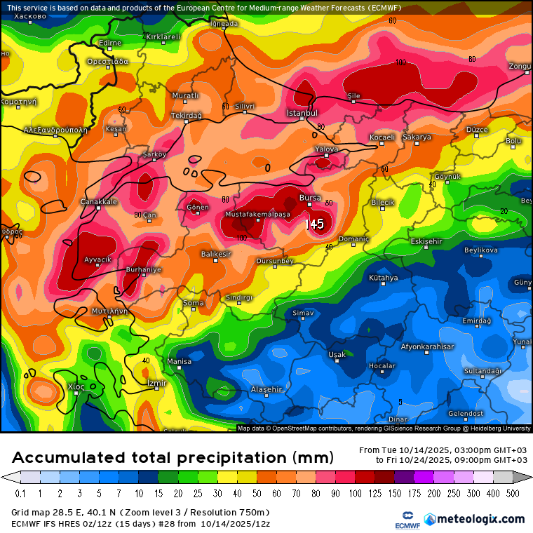 Bursa'daki su krizini ancak böyle bir sistem bitirir.
20 Ekim gibi umarım bir sistem uğrar bu bölgeye.