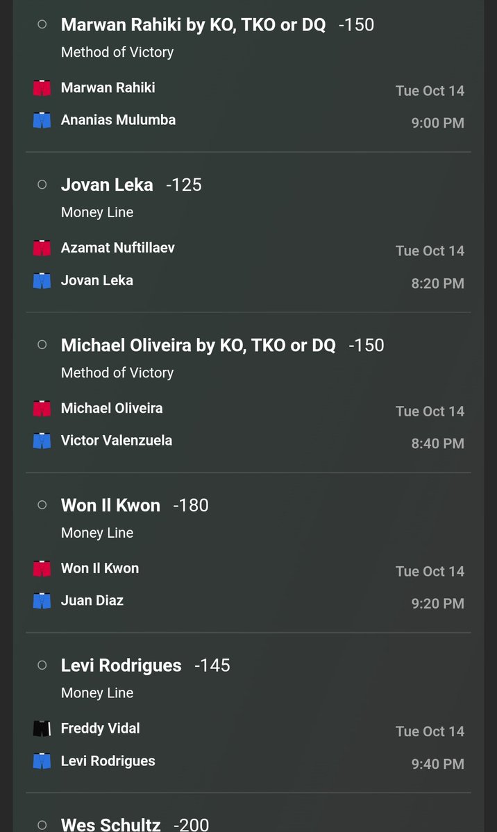 Full DWCS Card Parlay
(+1871)

Play them straight or just ride the lotto 🤝

Let's cash 💸 big week loading

Add To Your Bet Slip - bet365.com/s/r/56DtT

#GamblingX
