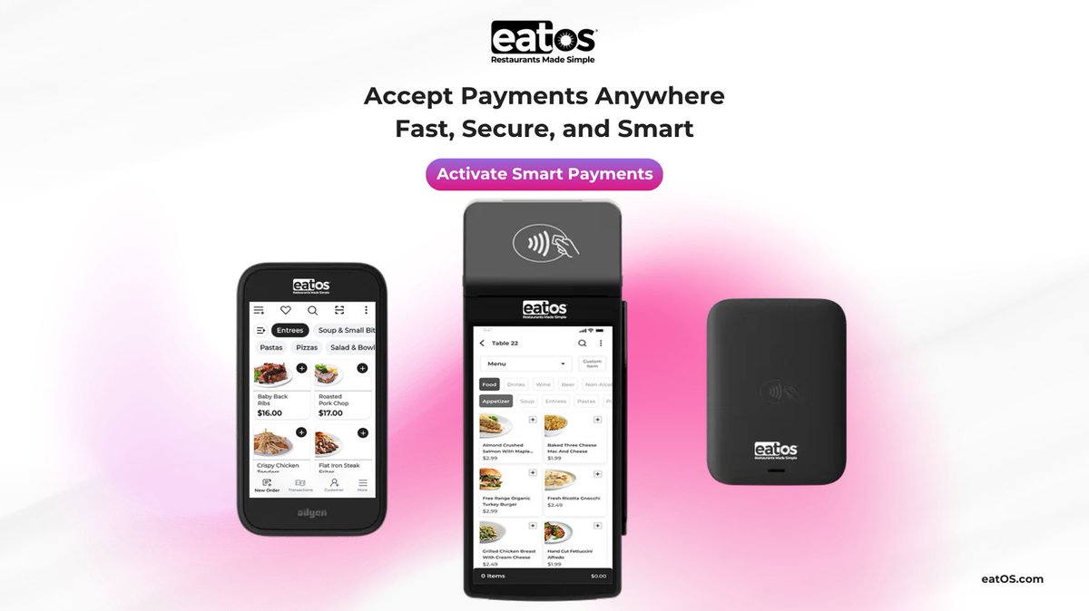 myeatos's tweet image. AI-driven payments for iOS and Android make checkout faster, reduce friction, and keep your restaurant running seamlessly.

Activate Smart Payments @ eatos.com/bookademo

#OrderOS #eatOS #FutureofRestaurantTechnology #RestaurantsMadeSimple