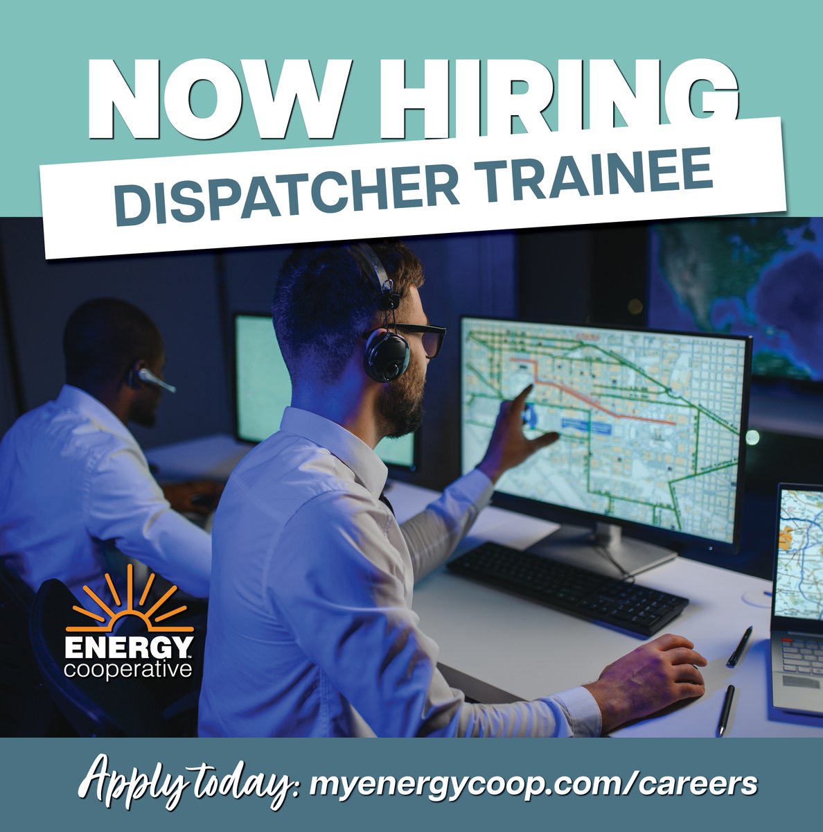 We're hiring a Dispatcher Trainee❗📲 Apply today at myenergycoop.com/careers
#Hiring #Dispatcher #Trainee #ApplyToday