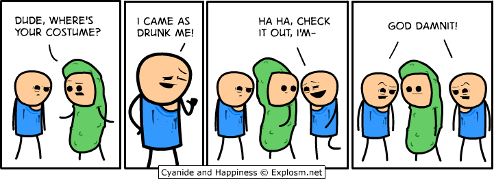 Explosm's tweet image. Hey, guess what I&apos;m dressed as!
