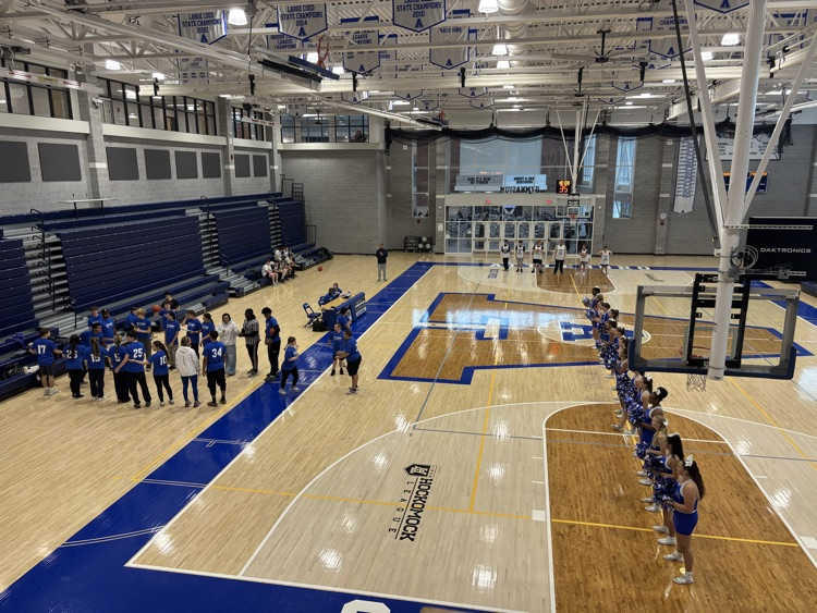 Getting ready for Unified Basketball today- AHS vs Foxboro!  GO BLUE