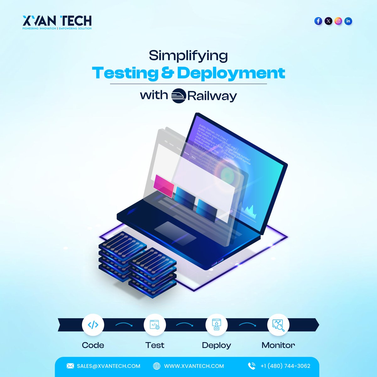 XVANTECH's tweet image. Simplify testing & deployment with Railway 🚀
⚡ Zero DevOps overhead
🧩 One-click CI/CD
🌐 Multi-env support
At Xvantech, we help teams automate pipelines & ship faster — with zero deployment drama.
#DevOpsSimplified #CICD #CloudDevelopment #Xvantech
