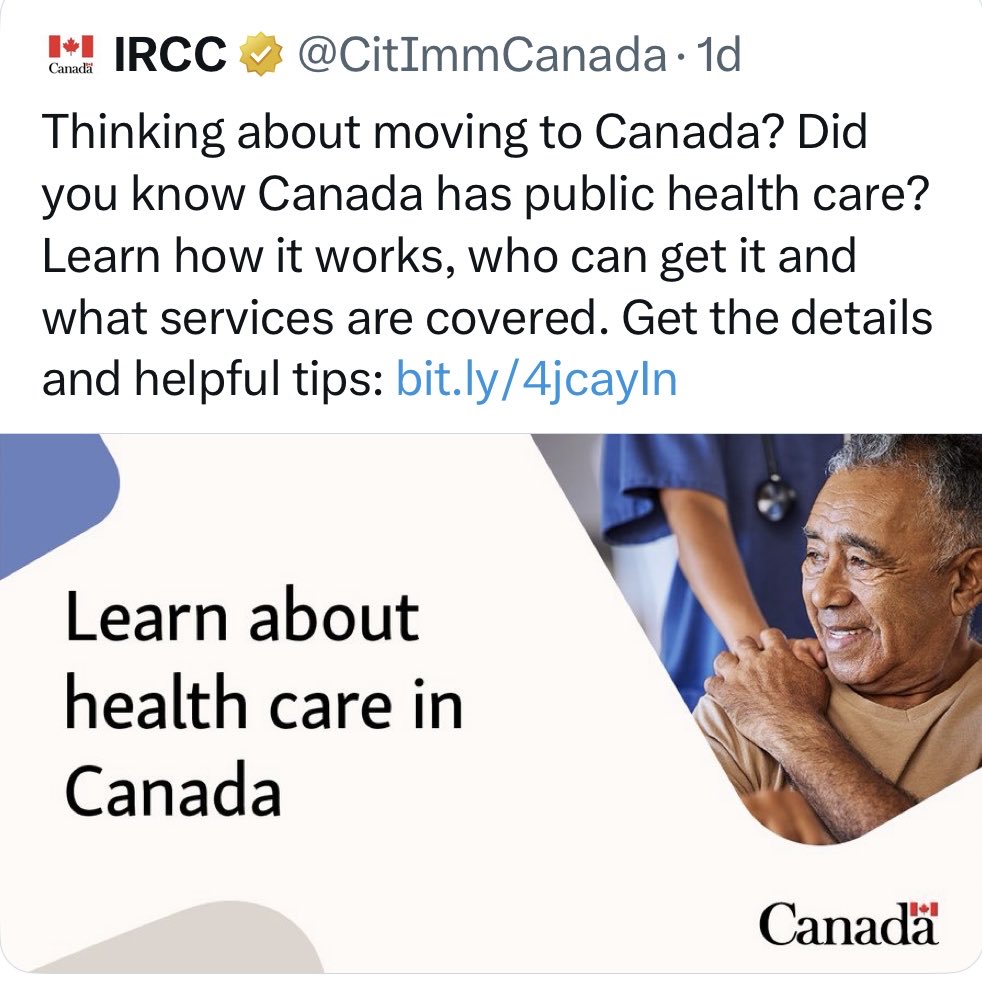 MBDan7's tweet image. CAN YOU BELIEVE THIS?
Carney’s Immigration Department is advertising Canada’s “free health care” to the world, trying to increase immigration levels, while 6.5 million Canadians can’t see a family doctor.
Emergency rooms are closing because there’s no capacity, and patients are…