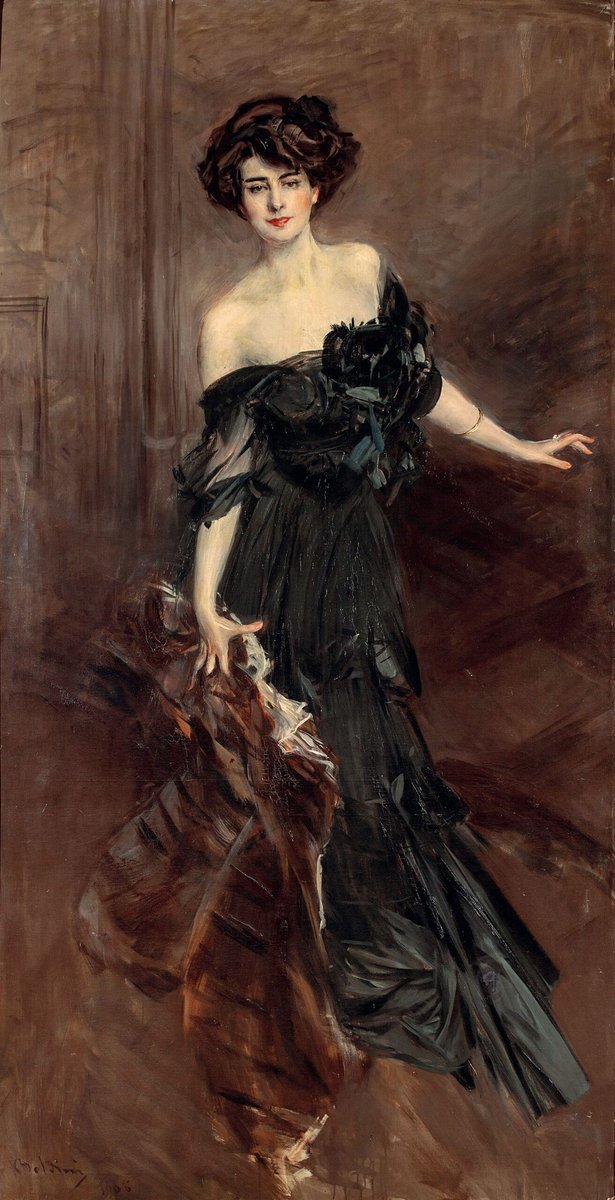 Giovanni Boldini - "Mademoiselle de Nemidoff" (1908)
#art #painting #portrait
Giovanni Boldini (1842-1931) was an Italian painter who lived and worked in Paris for most of his career. He was known as the "Master of Swish" because of his flowing style of painting.