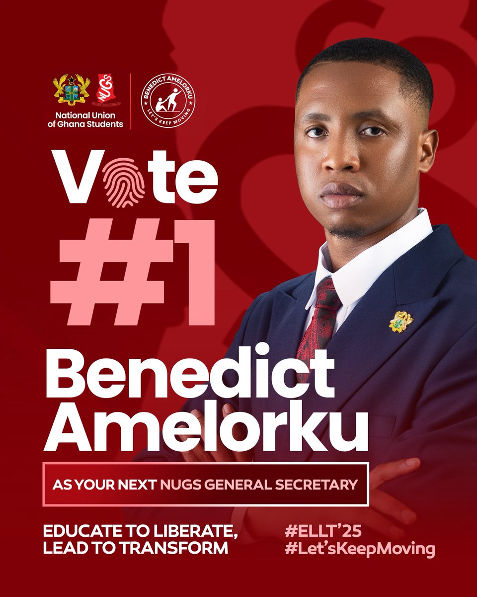 amelorkuben's tweet image. I am Benedict Amelorku and I am very committed to serving you with integrity. 
 I am NUMBER 1 on the ballot screen. 
Vote NUMBER 1 for Benedict Amelorku* as your next *NUGS General Secretary*
#LetsKeepMoving