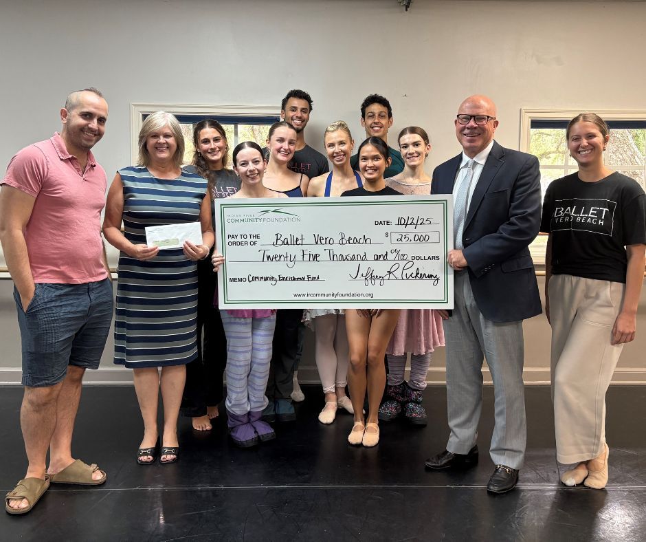 ircfoundation's tweet image. Indian River Community Foundation recently awarded Ballet Vero Beach $25,000 from the Community Enrichment Fund to support their Education and Engagement Initiatives. Click the link to learn more!
bit.ly/4ohNOJr