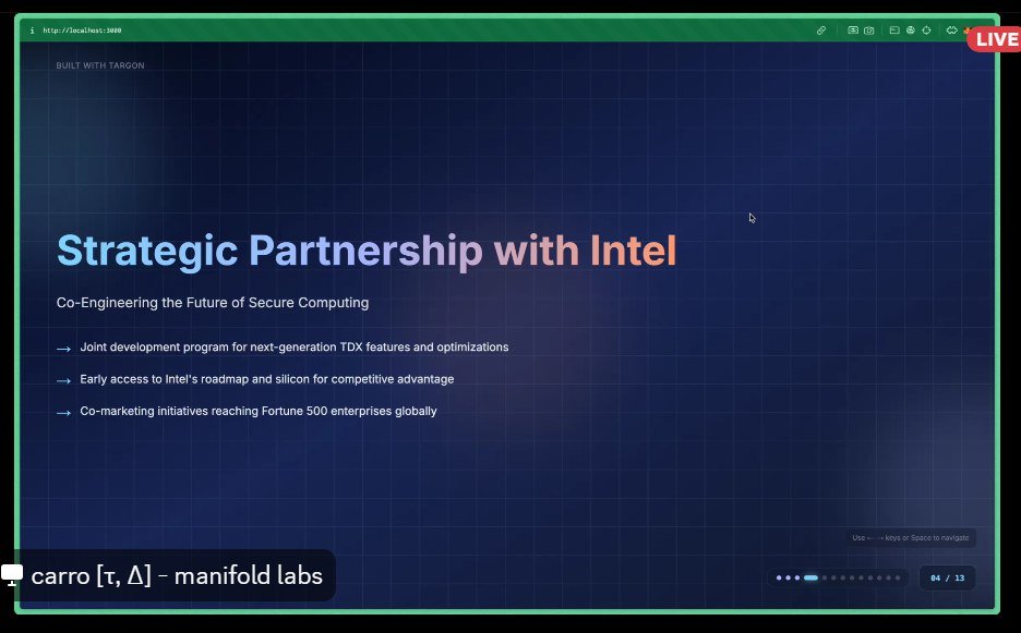 DreadBong0's tweet photo. #Targon partnered with tech giants Intel ๐ต
"Co-engineering the future of secure computing"
Individual #Bittensor subnets are entering strategic partnerships with hundred billion dollar companies
You're not ready for what's next..
$TAO https://t.co/foq51FMXlb