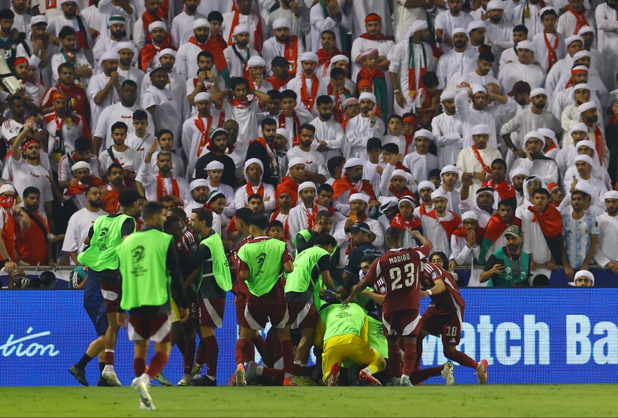 مبروك تأهل منتخب قطر لكأس العالم على حساب الإمارات

#منتخب_الإمارات
#جمهورنا_مصدر_قوتنا
"امير دوله"
#123VivaLAlgérie