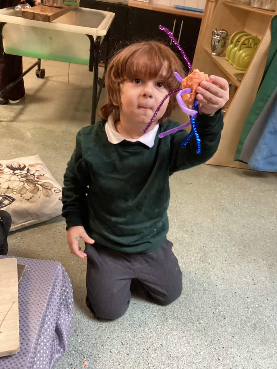 GatesNursery's tweet photo. This week we have really been enjoying using the loose parts in the Malleable Area to create spooky spiders. #TheGatesDT #TheGatesPhysicalDevelopment. https://t.co/oP8kZqgn9p