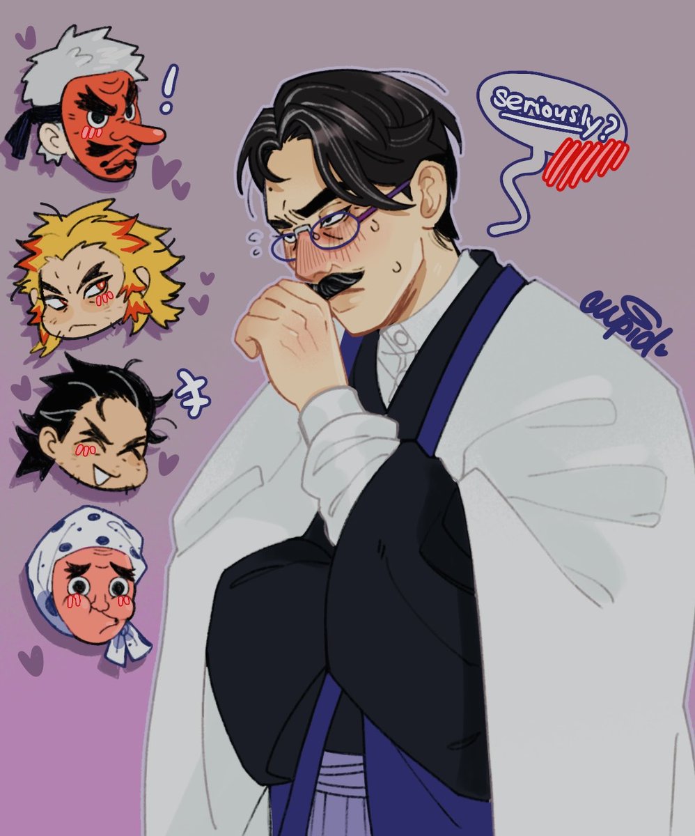 old man yaoi. when will cupid stop drawing kisses. i have no goals this is just for fun and ill do them all anyway 
#knyoc
