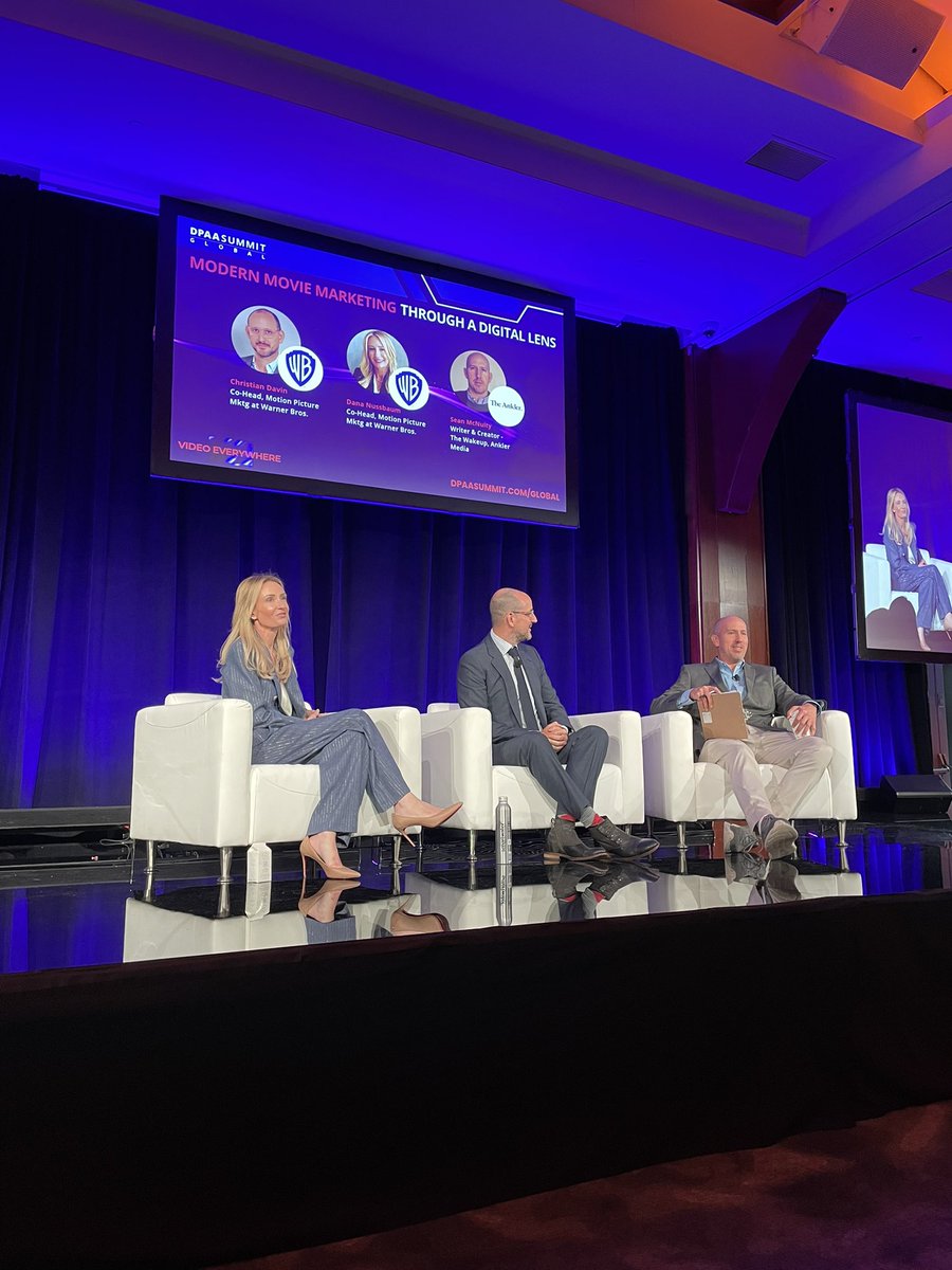 barryfrey's tweet image. 🎬 Marketing the movies: @warnerbros Dana Nussbaum + Christian Davin & @theseanmac of @TheAnkler pull back the curtain on how storytelling, data, and creativity drive campaigns, integrate digital & OOH, and move audiences seamlessly from screen to screen. #VideoEverywhereSummit