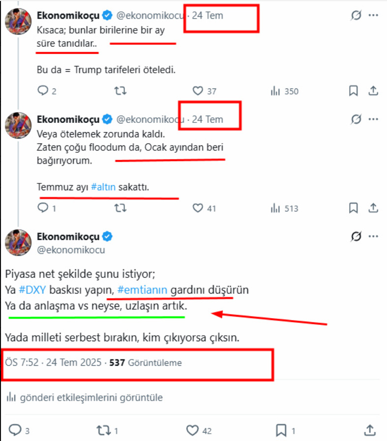 ekonomikocu's tweet photo. Bir AY süre tanıdılar. 

Bu bir ayı #kriptolarla atlattılar mı ?
Temmuz #kripto haftası diyerek...

Geldi #Ağustos ayı ve elleri sıkıştı..
Hemen #ETH dediler birazını bu ayın yediler. 

#ANLAŞMA için Putin i davet ettiler..
Anlaşma çıkmadı mı ?

İnadına #ALTIN ı gazladılar. 

24 #Temmuz