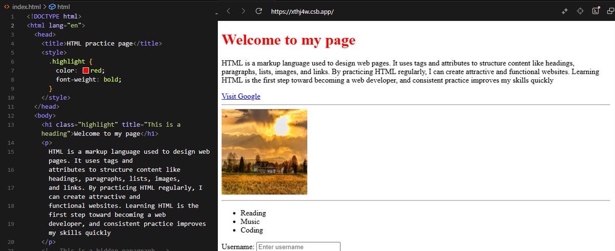 Sakshi1145's tweet image. Revised HTML again ready to code smarter
 #HTML #WebDev #CodingLife #CodeNewbie #100DaysOfCode