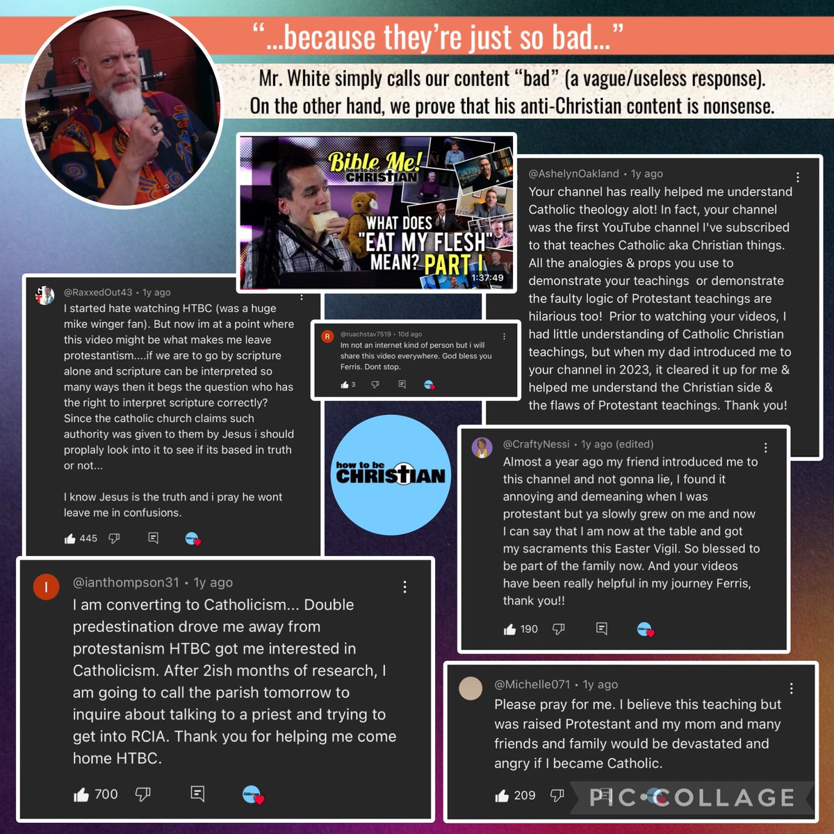 How2BeChristian's tweet photo. Hey @HwsEleutheroi!

We fact checked your sad attempt at a response to our content.  The data doesn’t support your conclusions.  Thank you for playing though! 😏

📺 WATCH and SHARE ⤴️ the video on John 6 that is helping Protestants escape the lies of people like James White:
https://t.co/71qk88lk1Y