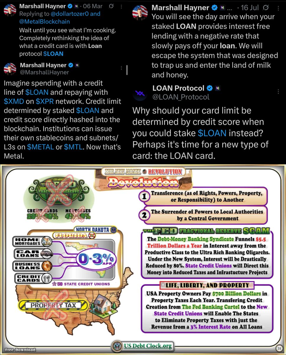 echodatruth's tweet image. 🚨 Before I even make a full video on this, I want you all to take this image and upload it to GROK.

Ask it:
“How does @LOAN_Protocol and Marshall align with the U.S. Debt Clock?”
Or just click the link, I already asked it myself. 👇
x.com/i/grok/share/z…

If GROK’s answer…