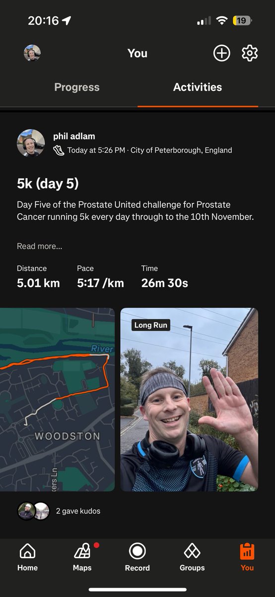 philadlam's tweet image. Today was day five of the delayed challenge for @ProstateUK via @prostateunited
Happy with the time.
#pufc