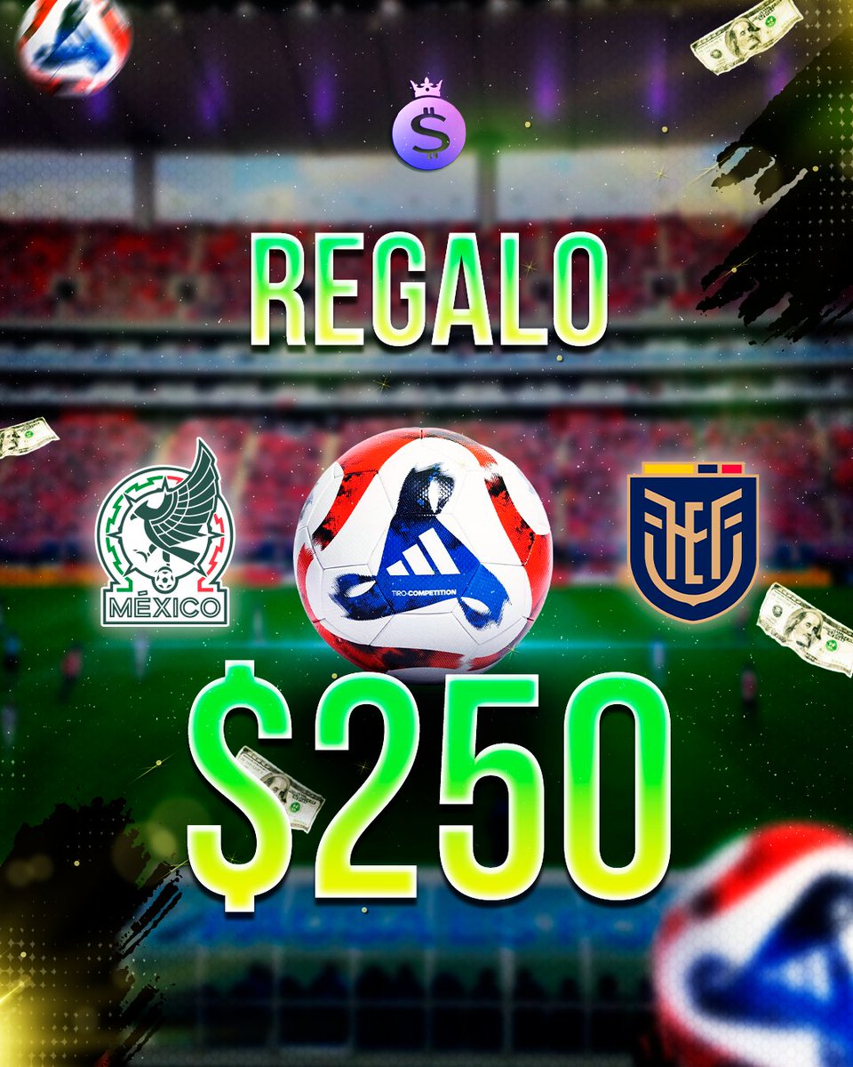 SistemaZcode's tweet image. 🎁 REGALO $250
¿Cuántos goles habrá en total ⚽
y qué equipo anotará primero? 👀
🇲🇽 @miseleccionmx
🇪🇨 @LaTri
🏆 Amistoso Internacional
Comenta tu predicción con #Zcode
Manda tu respuesta a @SistemaZcode
Dale ❤️ y RT
1 participación por persona
#Mexico #Ecuador #ZcodePicks