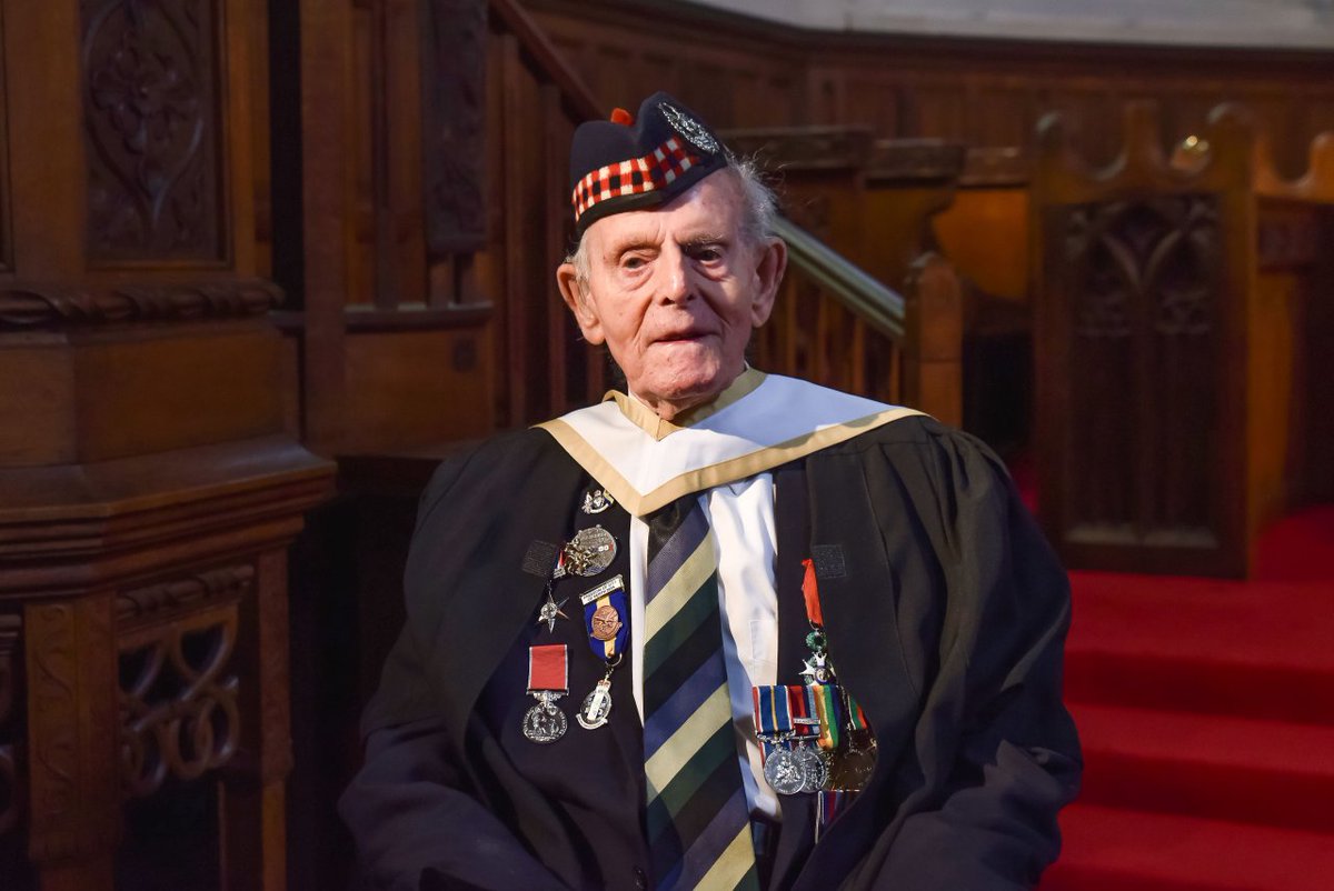 I had the honour of meeting this gentleman today. Jim Glennie - one of the last surviving Gordon Highlanders who landed on D-Day.