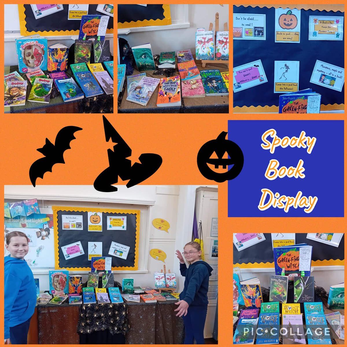 Look what our clever Reading Ambassadors have created in the library today! A fantastic collection of books for Halloween. Read them if you dare!🎃🐈‍⬛🧟