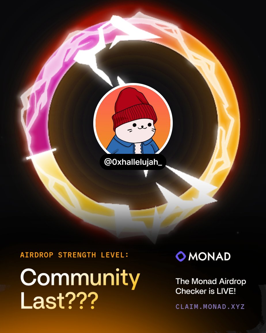 0xhallelujah_'s tweet photo. See u all at 28th Oct Nads 💜

Community Last 🤜🤛

@monad https://t.co/F1VGFknu9x