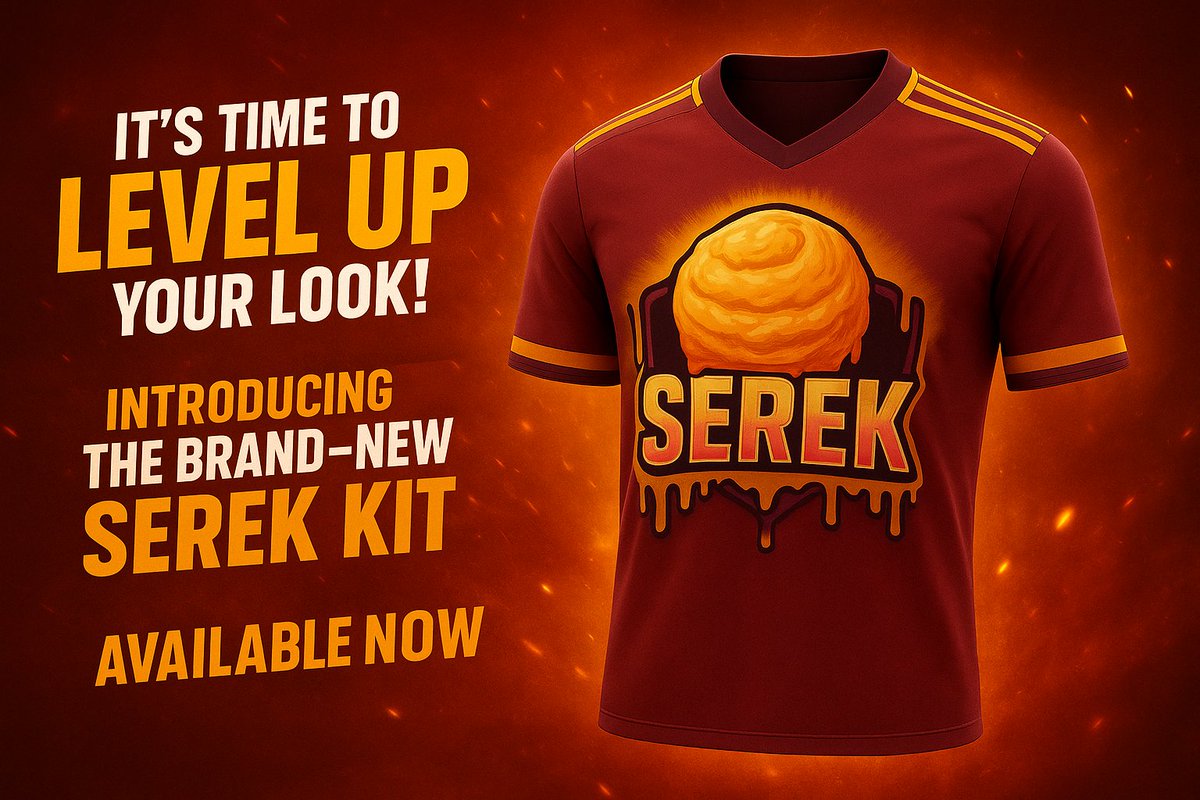 SerekOrg's tweet image. 🔥 LEVEL UP YOUR LOOK! 🔥
The wait is over — the brand-new SEREK Kit has landed!
Built for style. Powered by victory. 🏆
⚡ Drop in, stand out, and rep your squad with confidence.
#SEREK #serekszn #winserek #FortniteStyle #NewDrop #GamingGear