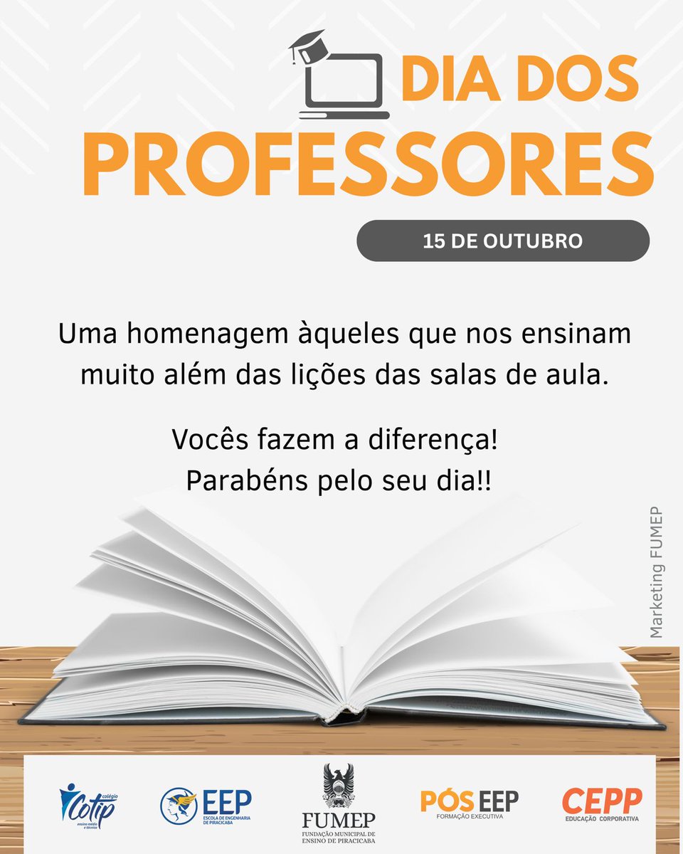 cotip_fumep's tweet photo. 🎓 15 de Outubro – Dia do Professor
Hoje celebramos aqueles que ensinam muito além dos livros.

Nossa homenagem e gratidão a todos os educadores que transformam vidas todos os dias.

🍎 Feliz Dia do Professor!
Seu impacto vai muito além da sala de aula.

#DiaDoProfessor #Gratidão https://t.co/ioXQqaWFVL