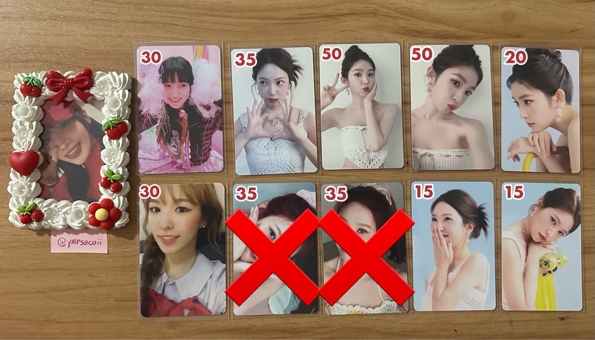 vendo/venda red velvet

- ⁠preços na imagem + frete
- valor total do set: 245
- ⁠mando vídeo no pv
- reservo com certeza de compra
- ⁠todos sem avarias

- ⁠feedbacks no fix
- faço desconto pra quem levar mais de um
- envio por carta (15) ou frete calculado