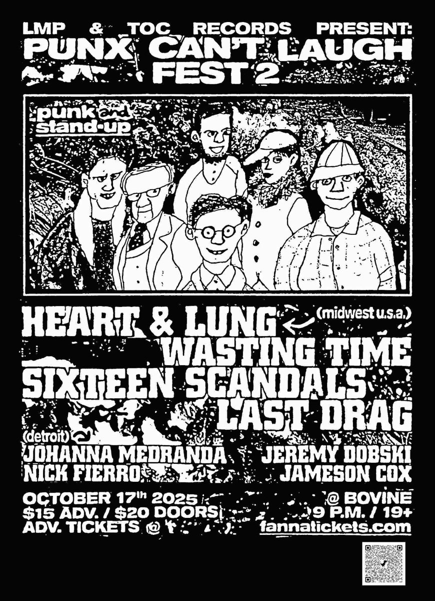 Stoked to be playing Bovine again this Friday! Punk and comedy in one night!